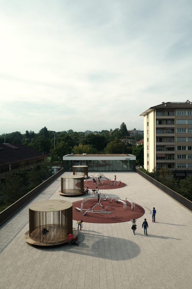 Genève Chandieu toit de l’école